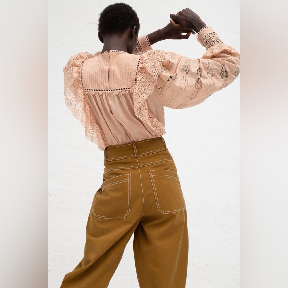 Pre-owned Ulla Johnson Fleet Pant - Camel- size 0/waist 26” - Picture 5 of 12